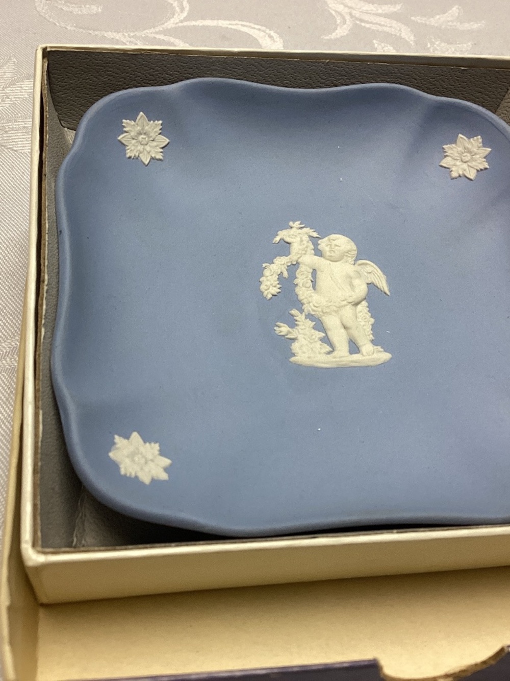 Vintage Wedgewood Jasperware  Trinket Dish with original box